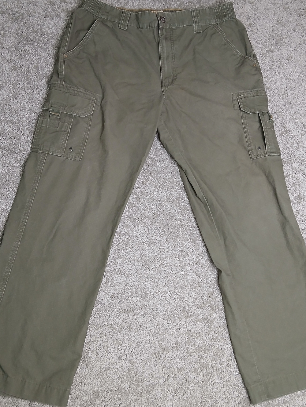 Red Head Men's Olive Green Relaxed Cargo Pants with Utility‎ Pockets - 36x34
